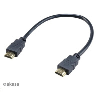 AKASA kabel 4K HDMI na HDMI, 4K@60Hz, pozlacené konektory, 30cm