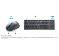 DELL Multi-Device Wireless Keyboard and Mouse - KM7120W - Czech/Slovak