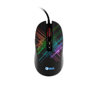 C-TECH herní myš Dusk, casual gaming, 3200 DPI, RGB podsvícení, USB