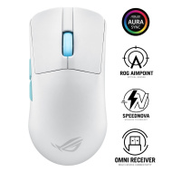 BAZAR ASUS myš ROG Harpe Ace Aim Lab Edition, Bluetooth, bílá (ROZBALENO, PLNÁ ZÁRUKA)