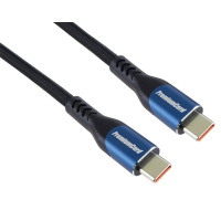 PremiumCord USB-C kabel ( USB 3.2 GEN 2x2, 5A, 100W, 20Gbit/s ) 1m, bavlněný oplet