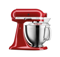 KitchenAid Artisan 5KSM185PSEER Kuchyňský robot - 10 rychlostí, planetární systém, celokovová konstrukce, král. červená