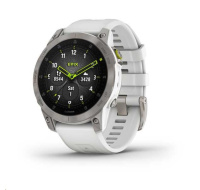 Garmin epix Sapphire, Titan/ White Silicone Band