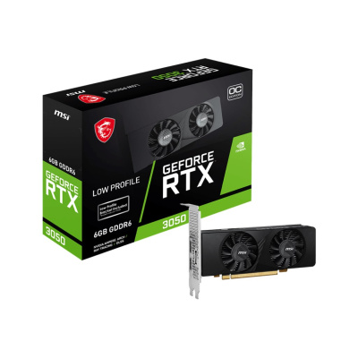 BAZAR - MSI VGA NVIDIA GeForce RTX 3050 LP 6G OC, 6G GDDR6, 1xDP, 2xHDMI - Po opravě (Bez příšlušenství)