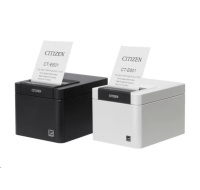 Citizen CT-E601, USB, USB Host, 8 dots/mm (203 dpi), cutter, white