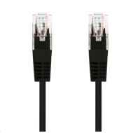 C-TECH kabel patchcord Cat5e, UTP, černý, 0,5m