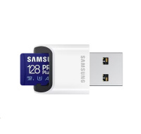 Samsung micro SDXC karta 128GB PRO Plus + USB adaptér