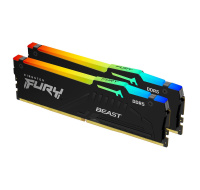 KINGSTON DIMM DDR5 32GB (Kit of 2) 6400MT/s CL32 Non-ECC FURY Beast RGB EXPO, Černá