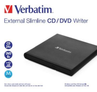 VERBATIM externí mechanika Slimline CD/DVD Writer USB - without NERO