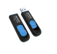 ADATA Flash Disk 256GB UV128, USB 3.1 Dash Drive (R:90/W:40 MB/s) černá/modrá