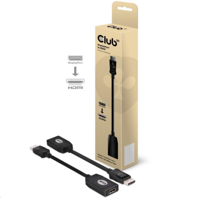 Club3D Adaptér pasivní DisplayPort 1.1 na HDMI 1.3 (M/F), 24cm