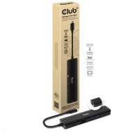 Club3D hub USB-C 3.2 Gen1 7in1 Hub HDMI 4K60Hz, 2x SD card, 2x USB-A, USB-C PD - nabíjení 100W, RJ45