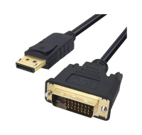WG Video kabel propojovací DisplayPort (male) to DVI-I Dual Link (male) / 1,8m / black