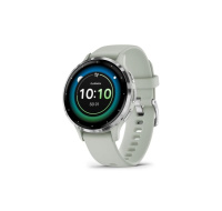 Garmin Venu® 3S, Silver/Sage grey, Silicone band