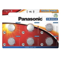 PANASONIC Lithiová baterie (knoflíková) CR-2032EL/6BP 3V (Blistr 6ks)