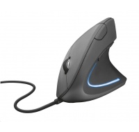 BAZAR - TRUST Myš Verto ergonomic mouse USB, black (černá) - poškozený obal