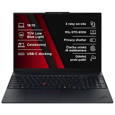 BAZAR - LENOVO NTB ThinkPad E16 AMD G3 - Ryzen7 250,16" WUXGA,16GB,512SSD,FHD+IRcam,W11P - Poškozený obal