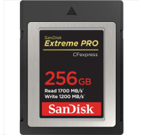 SanDisk Extreme Pro CFexpress Card 256GB, Type B, 1700MB/s Read, 1200MB/s Write