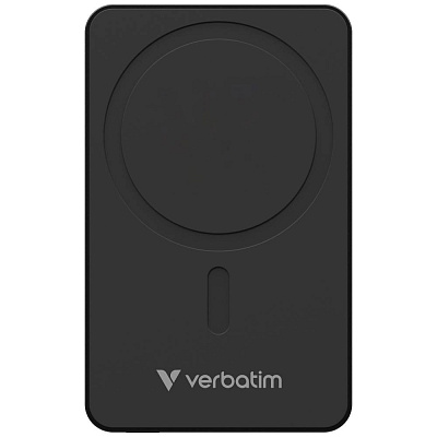 VERBATIM Powerbanka Charge 'n' Go Essentials, Magnetická, 10000 mAh, USB-C, Černá