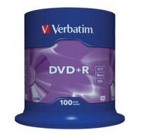 VERBATIM DVD+R(100-Pack)Spindle/General Retail/16x/4.7GB