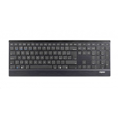 RAPOO klávesnice E9500M Multi-mode Wireless Ultra-slim Keyboard Black