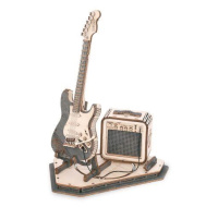 RoboTime dřevěné 3D puzzle Elektrická kytara