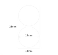 Niimbot štítky R 14x28mm 205ks WhiteRound B pro D11 a D110
