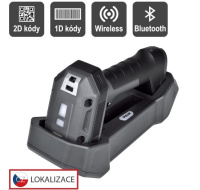 Virtuos CCD 2D průmyslová bezdrátová čtečka HW-857, USB, tmavě šedá
