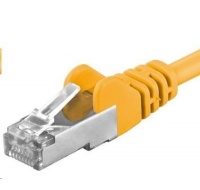 PREMIUMCORD Patch kabel CAT6a S-FTP, RJ45-RJ45, AWG 26/7 1,5m žlutá