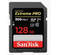 SanDisk SDHC karta 128GB Extreme PRO (300 MB/s, Class 10, UHS-II U3 V90)