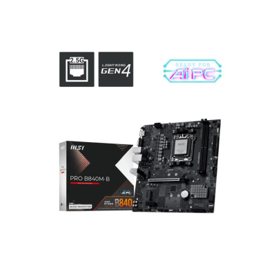 BAZAR - MSI MB Sc AM5 PRO B840M-B, AMD B840, 2xDDR5, 1xHDMI, 1xVGA, mATX - Po opravě (Bez příšlušenství)