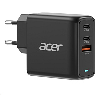 ACER Adapter 67W PD GaN charger,USB-C,USB-A,EU plug,Black