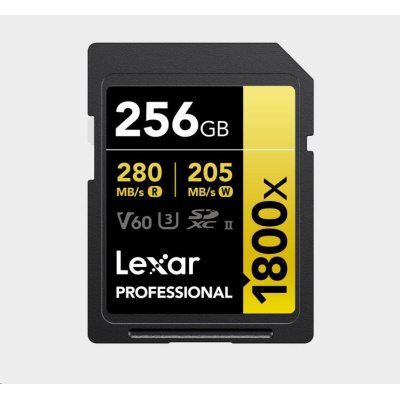 Lexar SDXC Pro 1800x U3 UHS-II R280/W210 (V60) 256GB