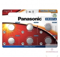 PANASONIC Lithiová baterie (knoflíková) CR-2016EL/6BP 3V (Blistr 6ks)