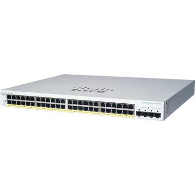 BAZAR - Cisco switch CBS220-48P-4G (48xGbE,4xSFP,48xPoE+,382W) - REFRESH - Rozbaleno (Komplet)