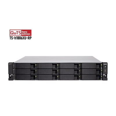 QNAP TS-h1886XU-RP-R2-D1622-32G (4C/XeonD-1622/3,2GHz/32GBRAM/18xSATA/4x2,5GbE/2xSFP+/2xUSB3.2/4xPCIe/RP)