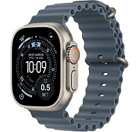 Apple Watch Ultra 3 GPS + Cellular 49mm Natural Titanium Case with Anchor Blue Ocean Band