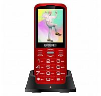 BAZAR - EVOLVEO EasyPhone XO, mobilní telefon pro seniory s nabíjecím stojánkem, červená - Po opravě (Komplet)