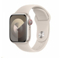 APPLE Watch Series 9 GPS + Cellular 41mm Starlight Aluminium Case with Starlight Sport Band - S/M
