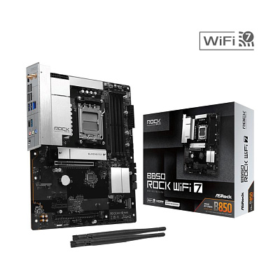 ASRock MB Sc AM5 B850 Rock WiFi 7,  AMD B850, 4xDDR5, 1xDP, 1xHDMI, WiFi, mATX