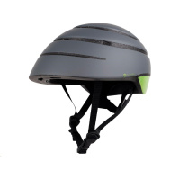 ACER Foldable Helmet (skládací helma), šedá se zeleným reflexním pruhem vzadu, velikost M (56-59 cm), 340 gr