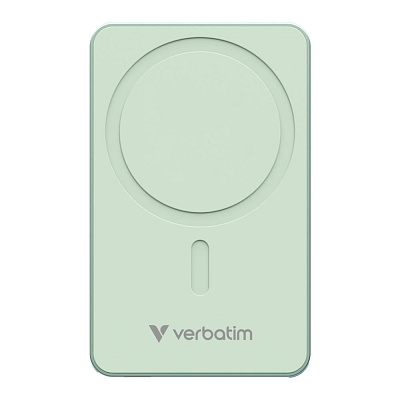 VERBATIM Powerbanka Charge 'n' Go Essentials, Magnetická, 5000 mAh, USB-C, Zelená