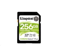 Kingston SDXC karta 256GB SecureDigital Canvas Select Plus (SDXC) 100R 85W Class 10 UHS-I