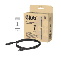Club3D Prodlužovací kabel USB-C 8K60Hz, 40Gbps, Power Delivery 240W, (M/F), 100cm