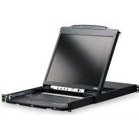 ATEN dual rail console, 19" LCD, rack 19", klávesnice, touchpad