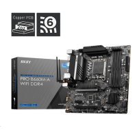 BAZAR - MSI MB Sc LGA1700 PRO B660M-A WIFI DDR4, Intel B660, 4xDDR4, 2xDP, 2xHDMI, WI-FI, mATX - Po opravě (Bez příšluše