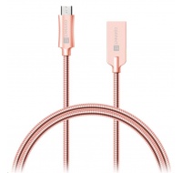 CONNECT IT Wirez Steel Knight Micro USB - USB, metallic rose-gold, 1 m