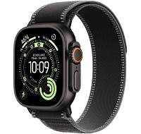 Apple Watch Ultra 3 GPS + Cellular 49mm Black Titanium Case with Black/Charcoal Trail Loop - S/M