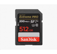 SanDisk SDXC karta 512GB Extreme PRO (200 MB/s Class 10, UHS-I U3 V30)