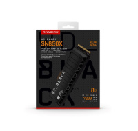 WD BLACK SSD NVMe 8TB PCIe SN850X, Powered by SanDisk, Gen4, (R:7200, W:6600MB/s), Chladič